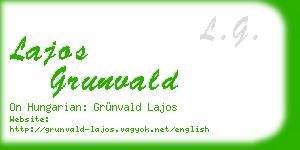 lajos grunvald business card